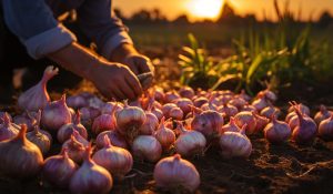 A farmer hand holds ripe vegetables, harvesting nature freshness generated by artificial intelligence